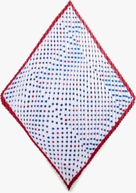 1001 Pileli Puantiyeli Saten Kare Fular Bandana görsel 3