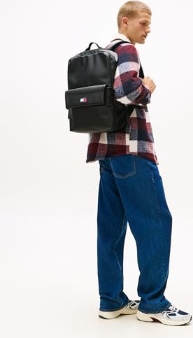 1001 Tjm Elevated Pu Backpack Erkek Sırt Çantası, Siyah, Tek Beden görsel 4