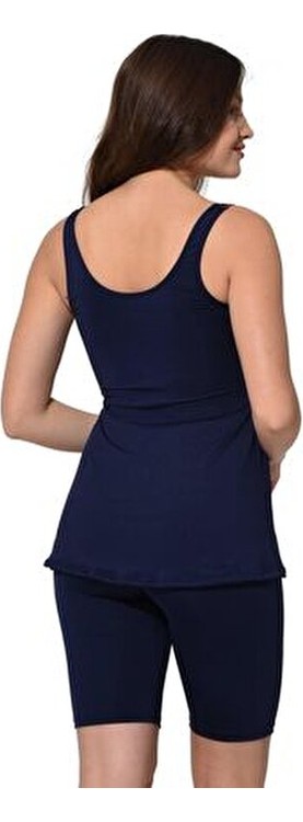 Argisa Taytkini Desenli Şortlu Tankini 5532 Desenli Füme Büyük Beden görsel 5