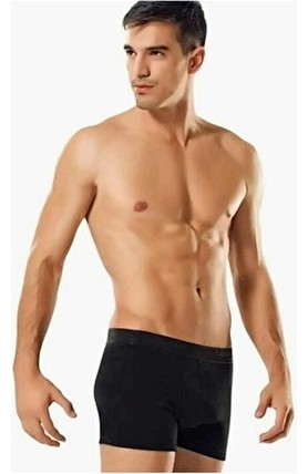Tutku Erkek Boxer 6'lı Paket 3 Siyah + 3 Gri Elastan Likralı Abani Classic Konfor görsel 2