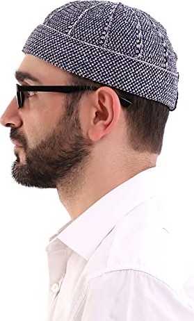 1001 Kışlık Kadife Takke Katlamalı Desenli görsel 5