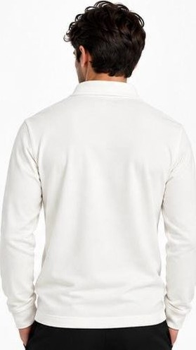Lacoste Polo Çıtçıt Kapama Ekru Regular Fit Uzun Kol görsel 2