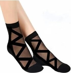 Sockshion Kadın Desenli Tül Çorap 6 Çift görsel 4