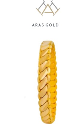 Aras Gold 15 gr (Gram) 22 Ayar Yatırımlık 3'lü Adana Burma Bilezik