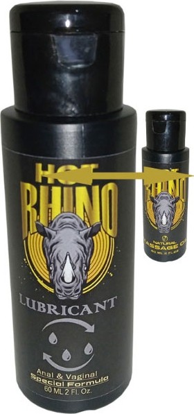 TeknoKapsül Hotrhino 60 ml Analvajinal Konforlugiriş Rahatkayış Jeli + Rhino Masaj Yağı 60 ml