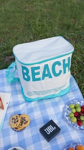 1001 Termal Plaj Çantası, Beach Yazılı Plaj Çantası, Termal Çanta, Soğuk Tutucu Termos görsel 2