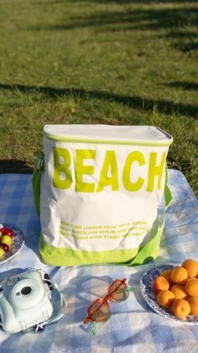 1001 Termal Plaj Çantası, Beach Yazılı Plaj Çantası, Termal Çanta, Soğuk Tutucu Termos görsel 2