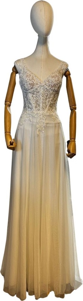 Uretti - Talia 8659 5447 Gelinlik Kalın Askılı Fermuarlı Dantel Tül Uzun Düğün Elbisesi - 38 görsel 7
