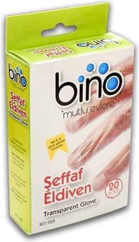 TeknoKapsül 028 Şeffaf Eldiven 20 Li