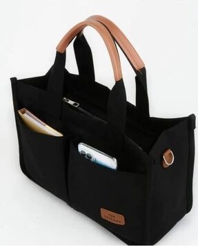 Ksburda Üç Gözlü The Tote Bag Kadın Omuz Çanta Tekstil Malzemeden Şık Ve Düz Desenli Tasarım