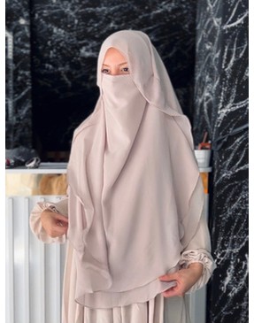 Fashion Journey Mihrisina Collection Hafif ve Nefes Alabilir Gölgeli Oval Sufle Eşarp 140 x 70 cm Geometrik Desen Şifon görsel 2