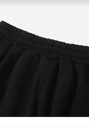 Tnr Sport Kopya - Ikili Jogger Eşofman Altı-Siyah ve Gri Lastik Paça Yüksek Bel Kışlık Eşofman görsel 5