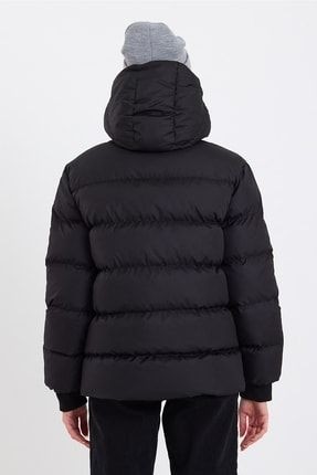 Önder Moda Kadın Siyah Su ve Rüzgar Geçirmez Oversize Kapüşonlu Kışlık Şişme Mont & Kaban & Parka - 137 görsel 3
