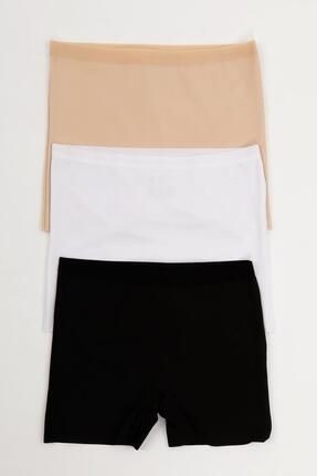 Nicoletta Kadın Lazer Kesim Dikişsiz Kadın Boxer Külot 3 Lü Paket Mıxcolor