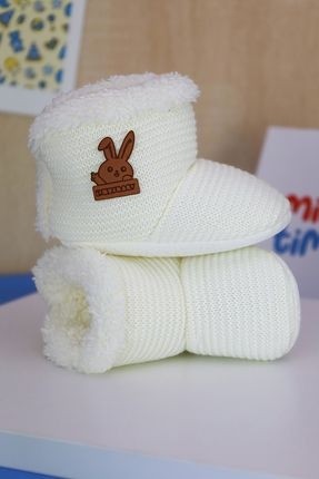 MinyTim Bebek Panduf, Polar Astarlı Kaydırmaz Taban Çok Renkli Düz Desenli görsel 3