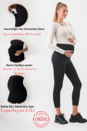 Fit & Fit Tayt Kadınlar İçin Ekstra Yüksek Bel Siyah Çelik Tayt Geniş Kemer ve Yıkamalı Özellikler Sunuyor