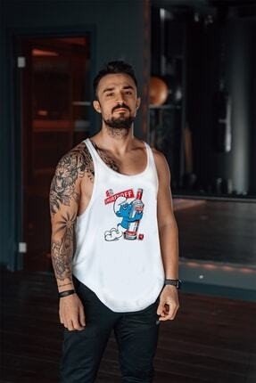 Freeyez Smurfnoff Sporcu Atleti Örme Kumaşlı Rahat Yaka Tasarımı