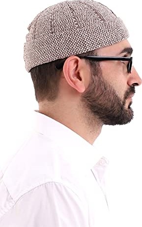 1001 Kışlık Kadife Takke Katlamalı Desenli görsel 5