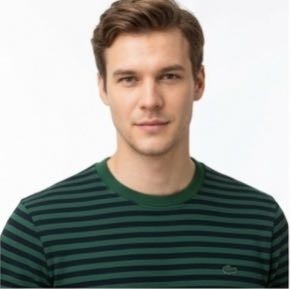 Lacoste Bisiklet Yaka Nefti Regular Fit Çizgili