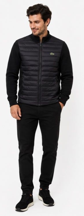 Lacoste Siyah Slim Fit Baharlık Mont görsel 2