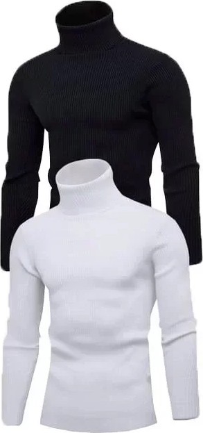 2 Adet Unisex Kaşkorse Boğazlı Full Likralı Fitilli Body Kazak