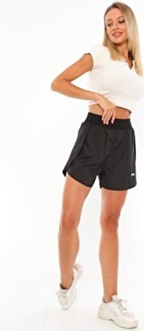 Win Moda Run Sporcu Taytlı Şort Kadınlar İçin Düz Desenli Rahat Fit Yazlık Tasarım görsel 3