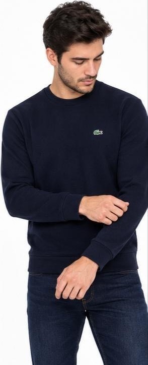 Lacoste Bisiklet Yaka Lacivert Dar Kesim Sweatshırt görsel 5