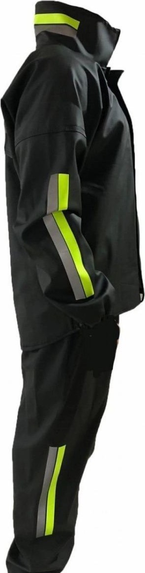 Velmora Fashion ERKEK Tam Kalıp Motorcu Kurye Su Gecirmez Yağmurluk Takım - Siyah görsel 3
