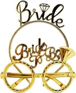 Aesco Bride To Be Tac Gözlük Seti Gold Renk Parti Aksesuar Taç Gözlük