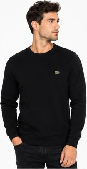 Lacoste Bisiklet Yaka Siyah Dar Kesim Sweatshırt görsel 4