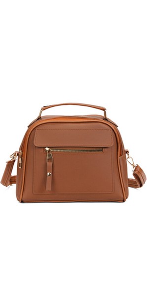 Adelina Bags Kadın Üç Bölmeli Suni Deri Çapraz Askılı El ve Omuz Çantası Modern Tasarım görsel 4