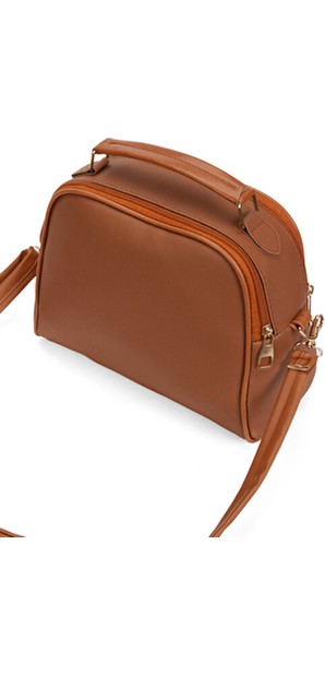 Adelina Bags Kadın Üç Bölmeli Suni Deri Çapraz Askılı El ve Omuz Çantası Modern Tasarım görsel 5