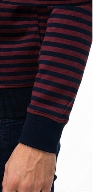 Lacoste Bisiklet Yaka Çizgili Regular Fit Bordo -Laciverti görsel 3