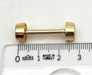 Angel Çanta Aksesuar 3 cm Vidalı Böce Light Golden Renk (Halter) 2 Adet görsel 2