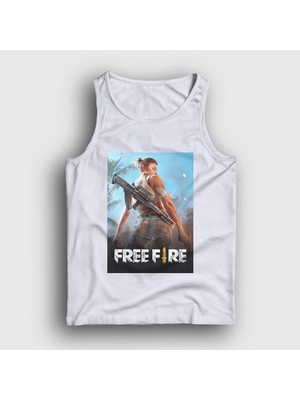 Presmono Unisex Beyaz Cover Free Fire Atlet