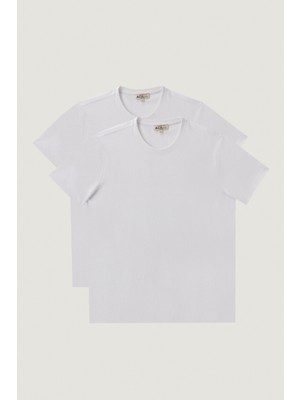 Altınyıldız Classics Slim Fit Bisiklet Yaka 2'li Düz Tişört Paketi