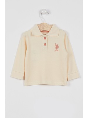 U.S. Polo Assn. U.s. Polo Assn Lisanslı Classic Fildişi Bebek Uzun Kol Yakalı Sweatshirt