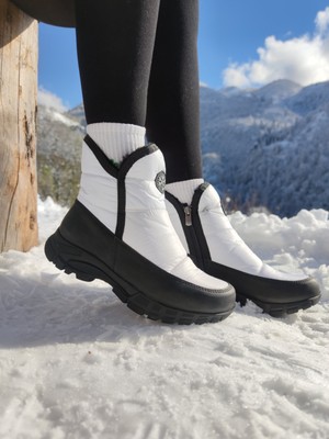 Çiğdem Kundura Unisex Kar Botu 38 Numara Rahat Yürüyüş İçin Mebran Kaplı Paraşüt Kumaş