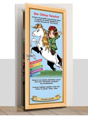 Sınıf Sepeti Kapı Giydirme - Çizgi Tarih - Onbaşı Nezahat - K616