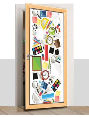 Sınıf Sepeti Kapı Giydirme - Okul Malzemeleri - K007