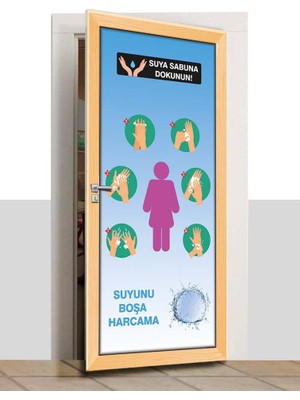 Sınıf Sepeti Kapı Giydirme - Kız Öğrenci Wc - K1183