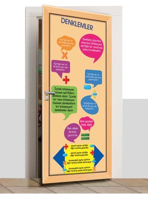 Sınıf Sepeti Kapı Giydirme - Denklemler - K1171