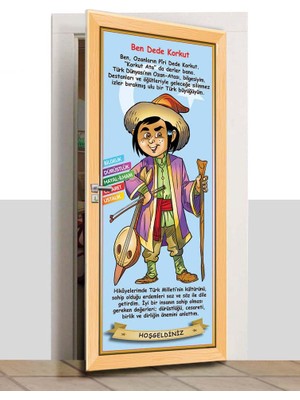 Sınıf Sepeti Kapı Giydirme - Çizgi Tarih - Dede Korkut - K625
