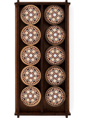 Dama Desenli Tavla Pulu No:4