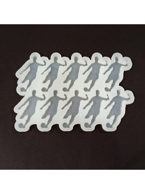 Hobiflex Epoksi Reçine Silikon Kalıp Çoklu Futbolcu Figür Anahtarlık Magnet Kalıbı  1. Kalite HB13065-0008