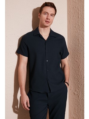 Buratti Apaş Yaka Kısa Kollu Regular Fit Gömlek Erkek Gömlek CF24S117842