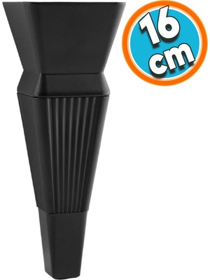 Nzb Mobilya Oturma Grubu Kanepe Sehpa Tv Ünitesi Koltuk Ayağı 16 cm Siyah Baza Ayak