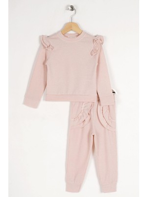 Zepkids Kız Çocuk Omuzları Fırfırlı Fitilli Ikili Takım