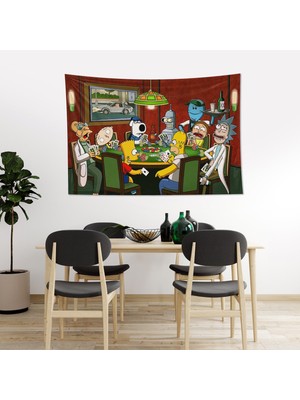 The Lucid Lab Champions League Poker Duvar Örtüsü - 100 cm x 135 cm