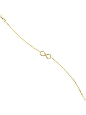 Ege Gold 14 Ayar Altın Sonsuzluk Sembol Bileklik Altın Bileklik